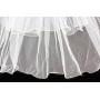 Veil - Plain Tulle - Double Layer with Zig-zag Hem Stitches  - 47" - VL-8901-47-WT